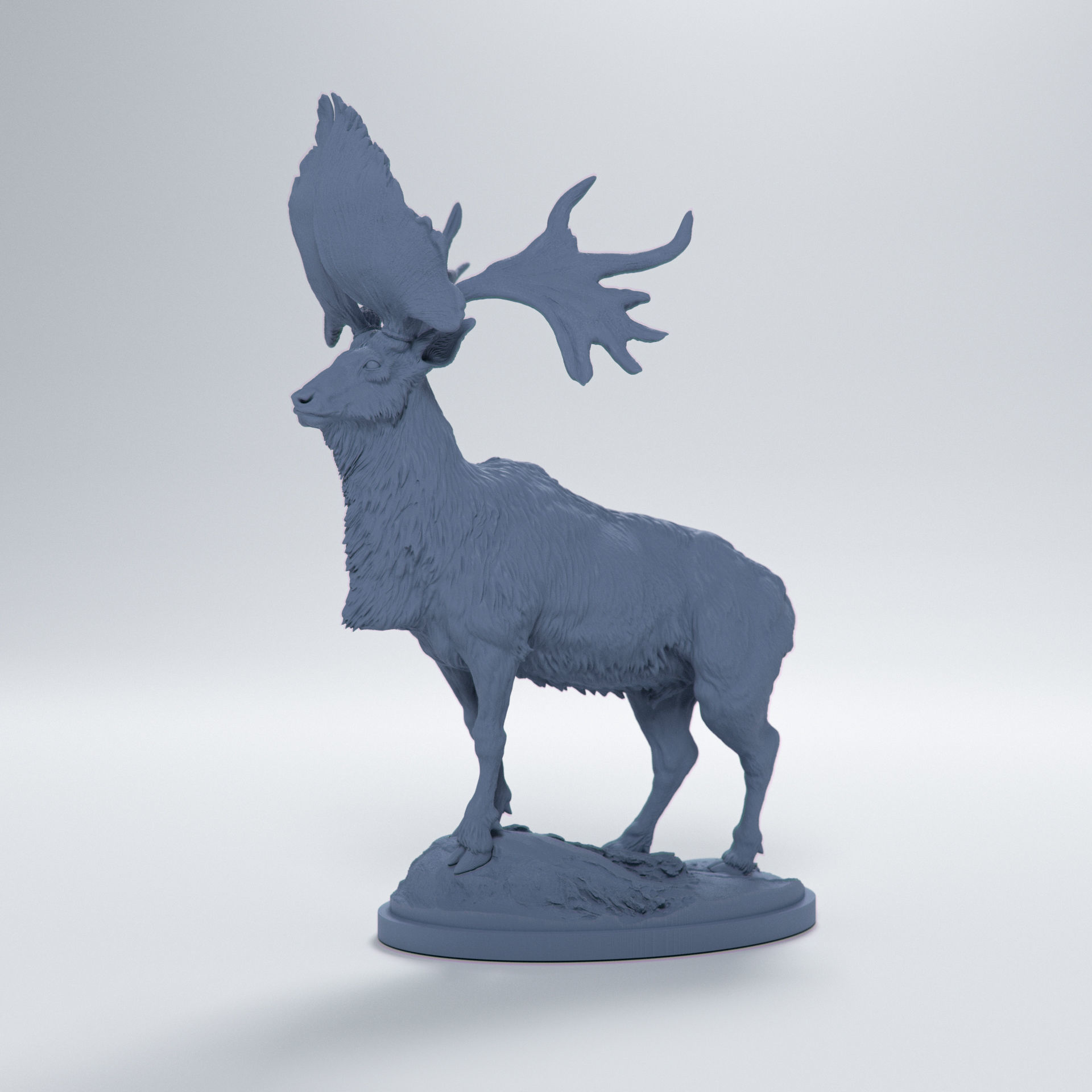 Sinomegaceros Pachyosteus looking 1-35 scale  3D print model_2