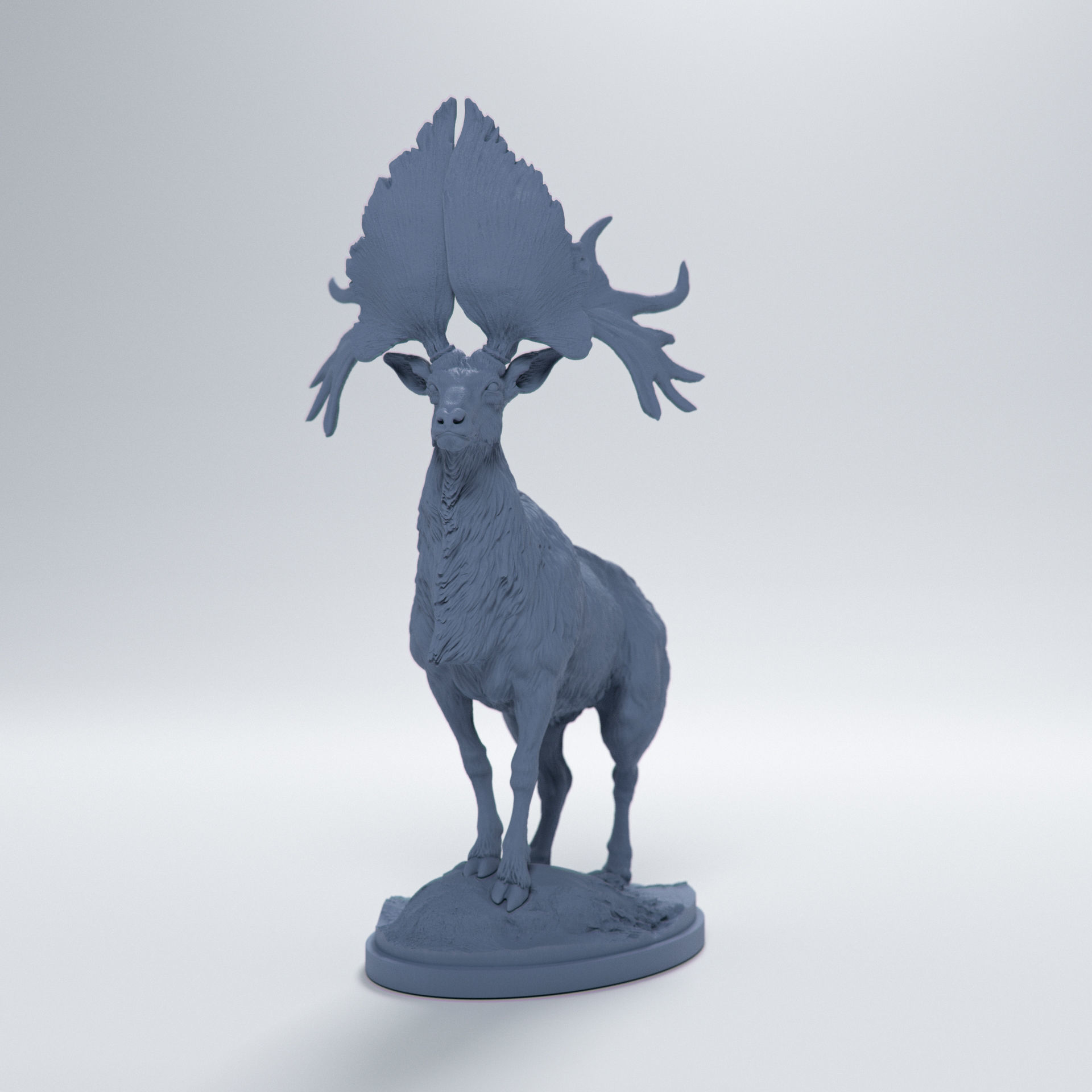 Sinomegaceros Pachyosteus looking 1-35 scale  3D print model_1