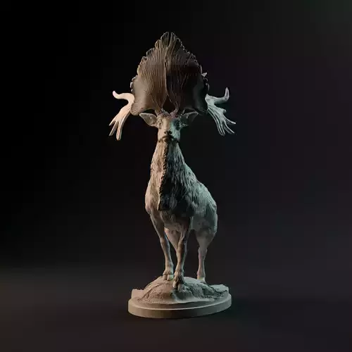 Sinomegaceros Pachyosteus looking 1-35 scale 