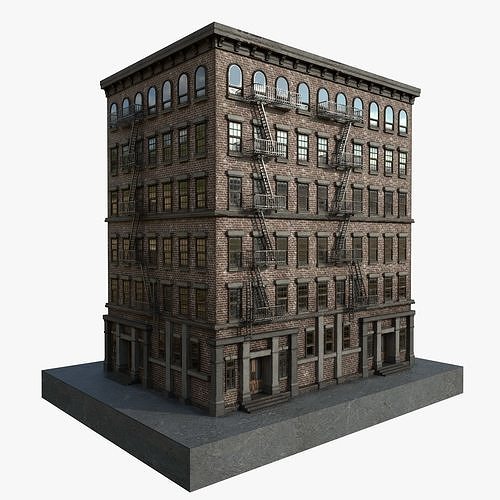  2-10 Old New york buildings Industrial 1930  3D model