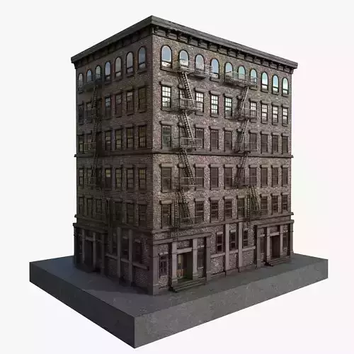  2-10 Old New york buildings Industrial 1930  3D model