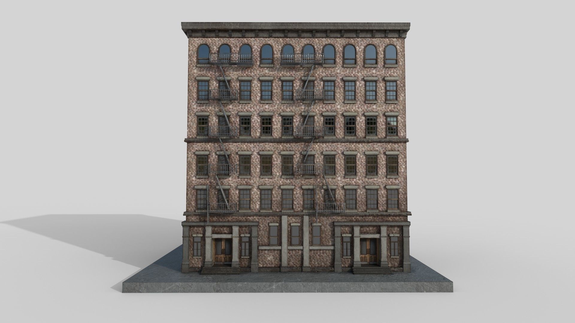 2-10 Old New york buildings Industrial 1930 3D model_2
