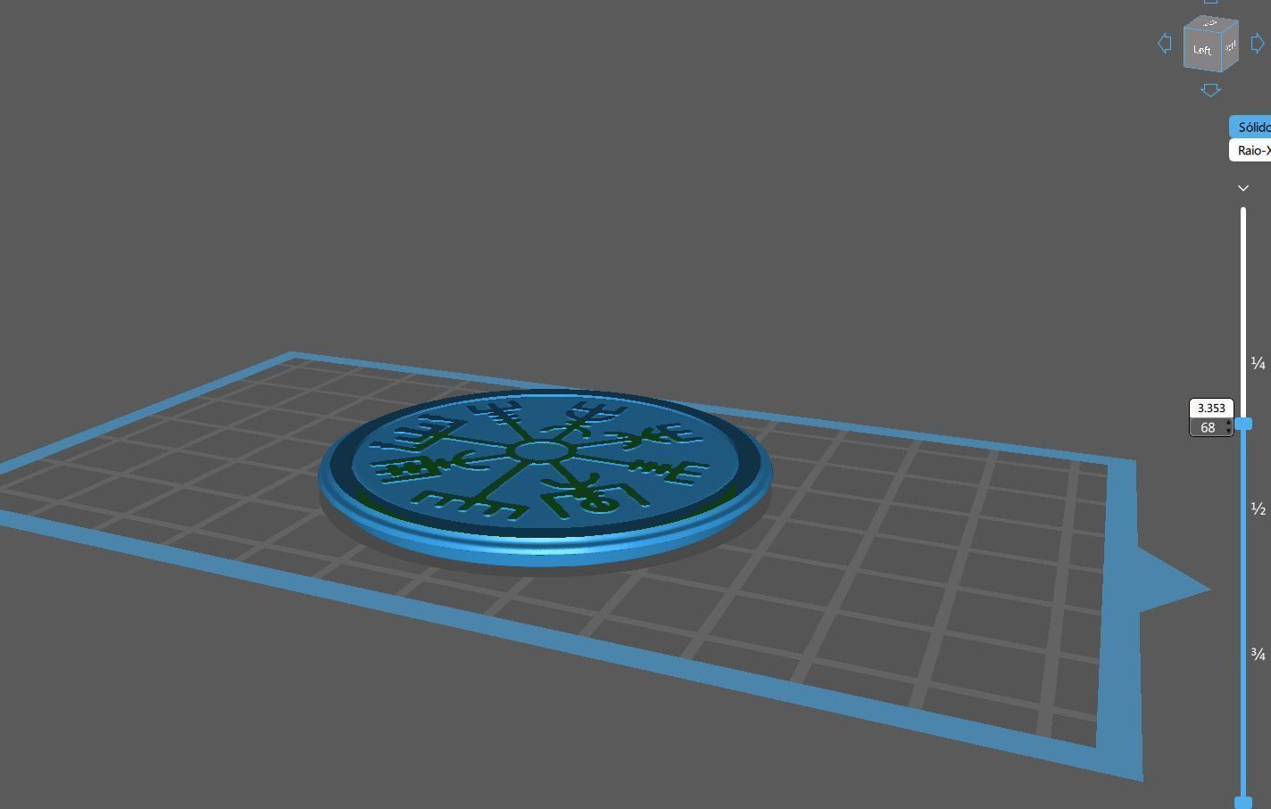 VEGVISIR THE VIKING COMPASS RUNIC COMPASS 3D print model_7