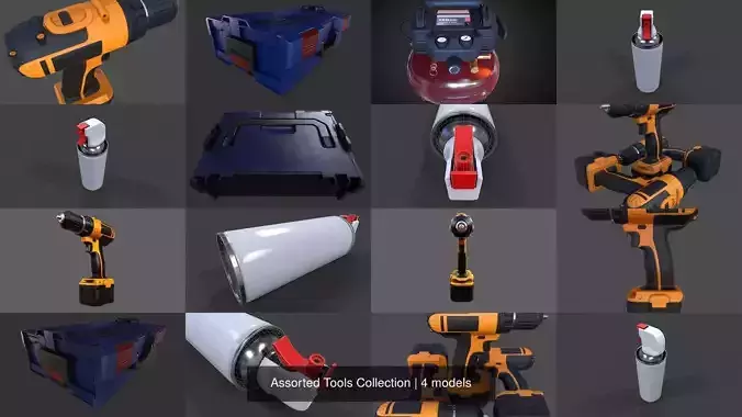 Assorted Tools Collection - Low Poly 