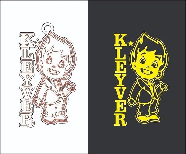 Boy pendent for lazer fiber machine 3D model