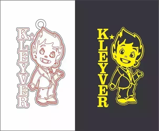 Boy pendent for lazer fiber machine 3D model