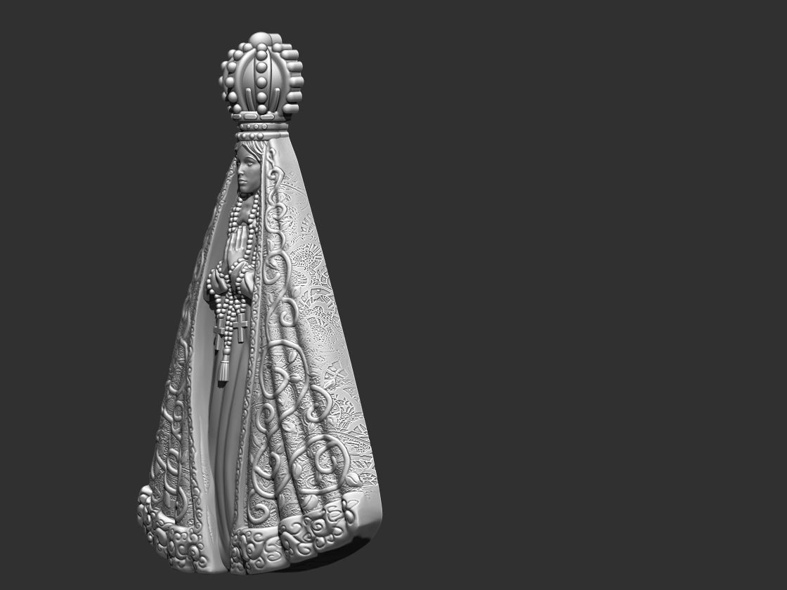 Our Lady of Aparecida - Nossa Senhora Aparecida 3D print model_9