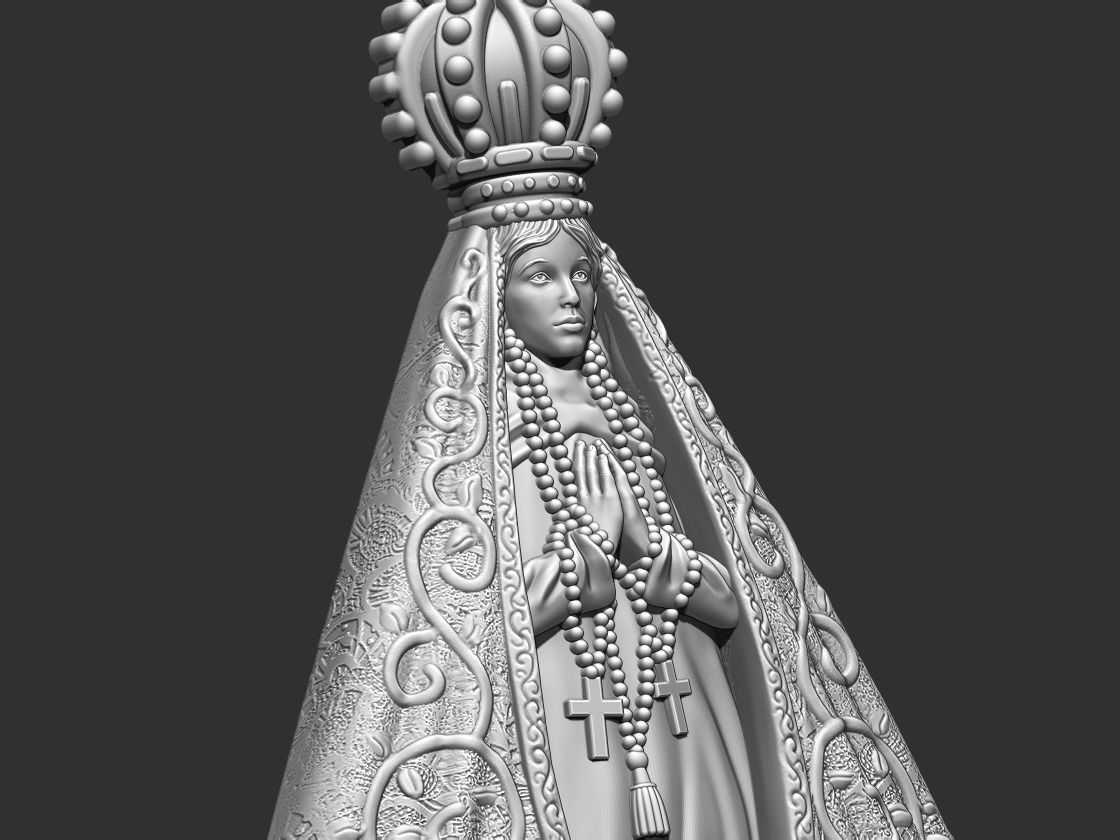 Our Lady of Aparecida - Nossa Senhora Aparecida 3D print model_12