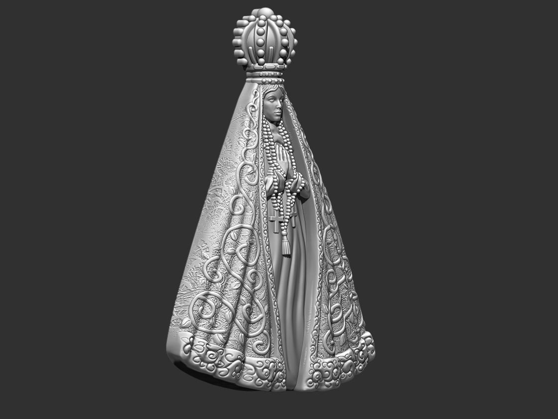 Our Lady of Aparecida - Nossa Senhora Aparecida 3D print model_3