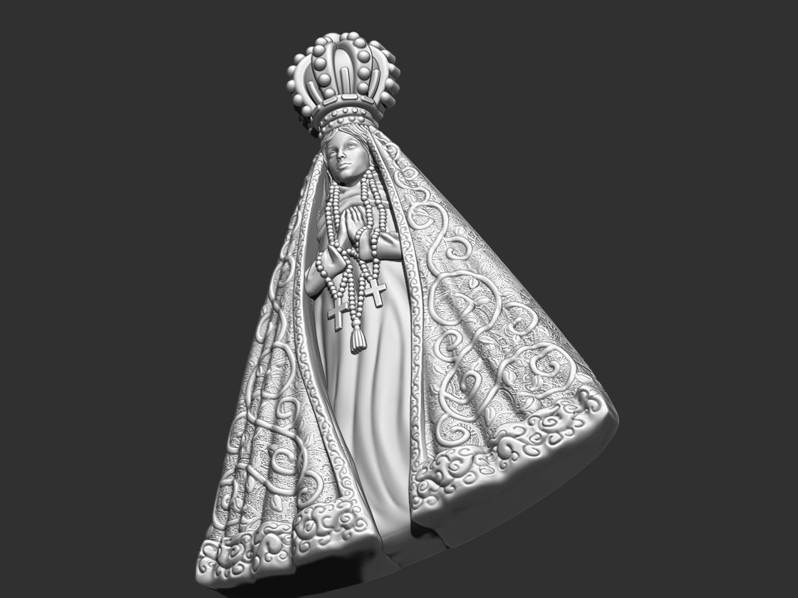 Our Lady of Aparecida - Nossa Senhora Aparecida 3D print model_10