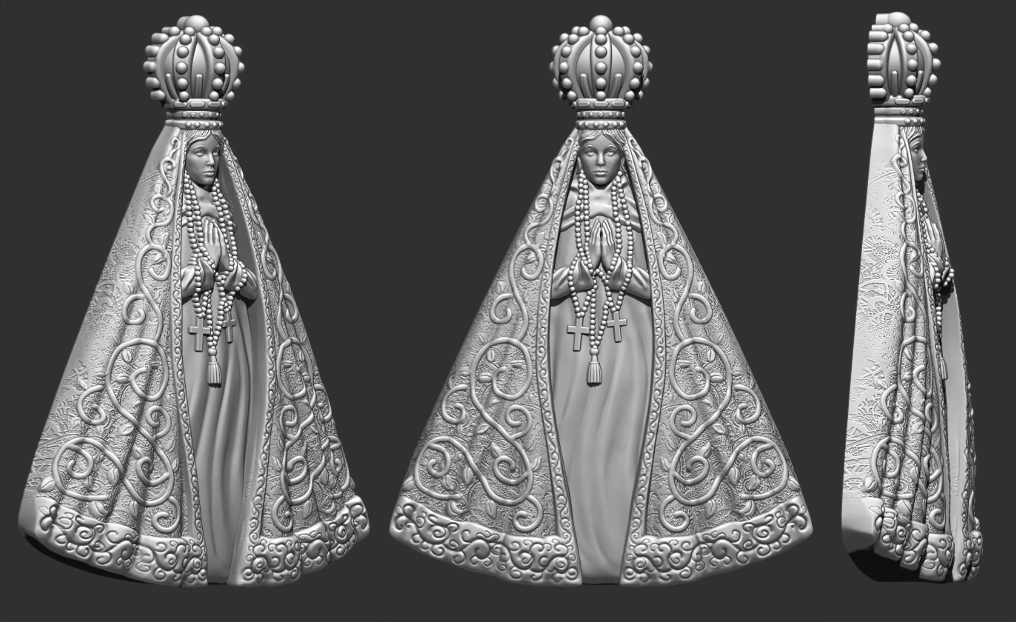 Our Lady of Aparecida - Nossa Senhora Aparecida 3D print model_0