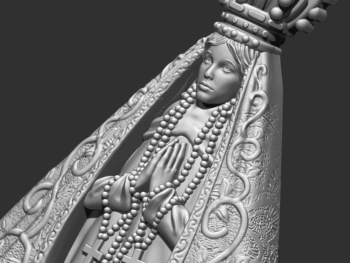 Our Lady of Aparecida - Nossa Senhora Aparecida 3D print model_14