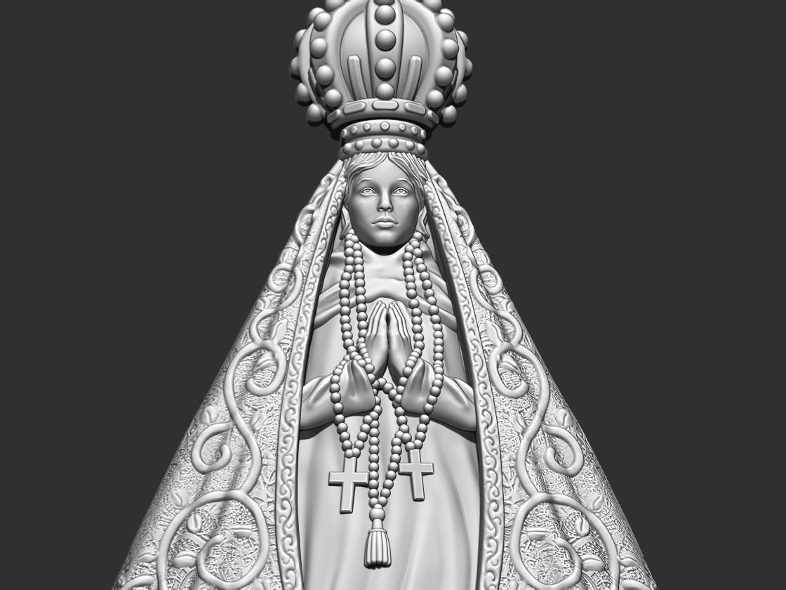 Our Lady of Aparecida - Nossa Senhora Aparecida 3D print model_11
