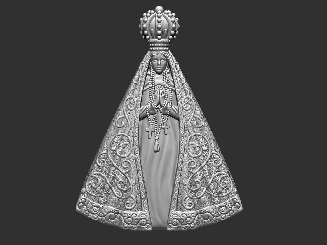 Our Lady of Aparecida - Nossa Senhora Aparecida 3D print model_1