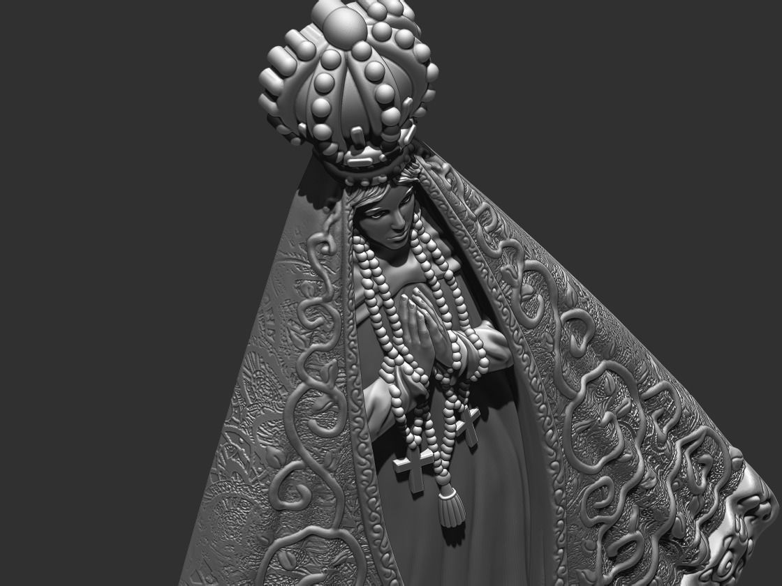 Our Lady of Aparecida - Nossa Senhora Aparecida 3D print model_13