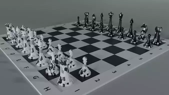 Camouflaged Chess Set