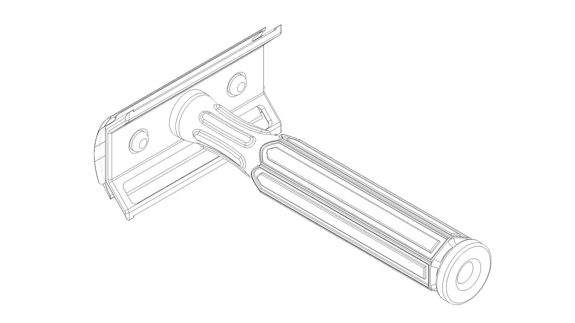 NOSTALGIC SHAVING BLADE Low-poly 3D model_11