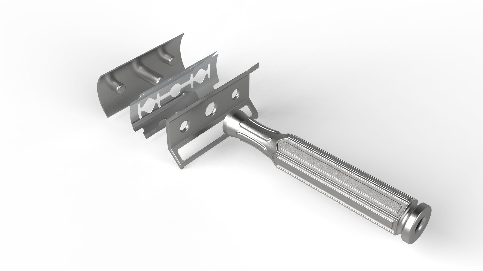 NOSTALGIC SHAVING BLADE Low-poly 3D model_5