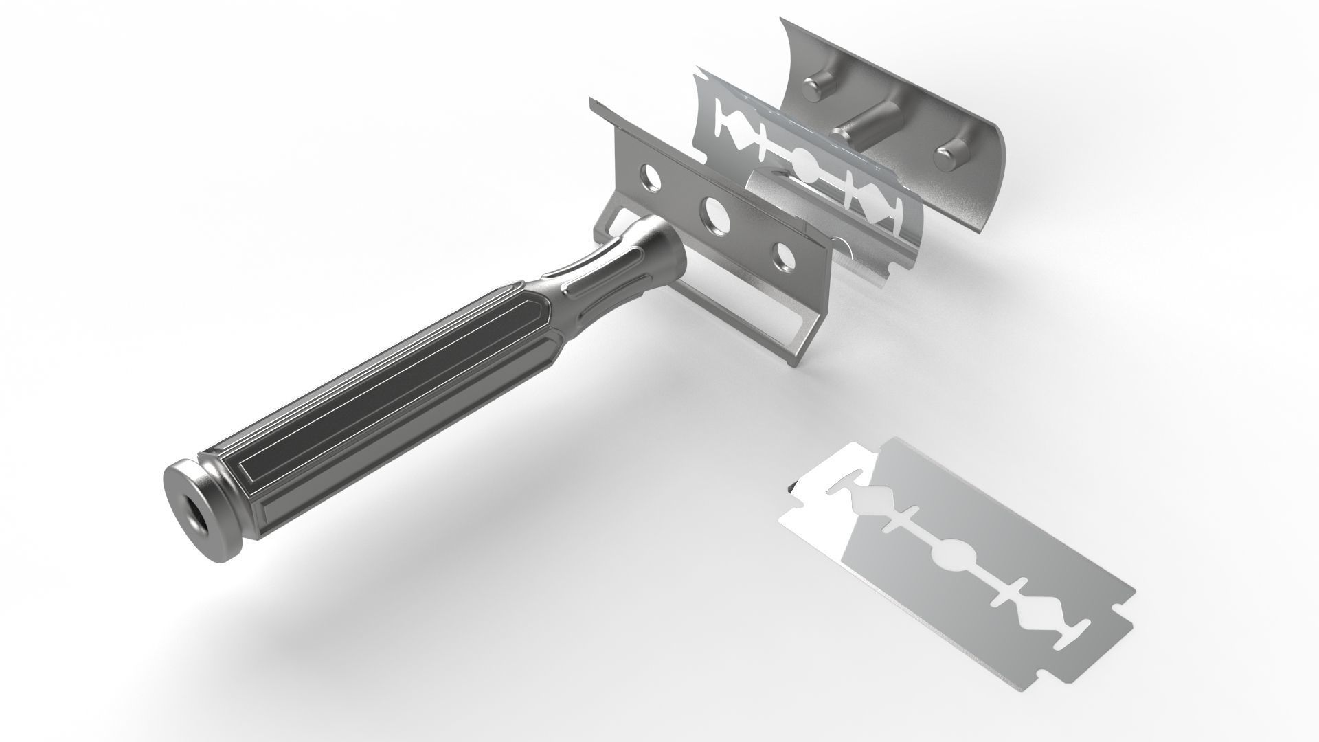 NOSTALGIC SHAVING BLADE Low-poly 3D model_10