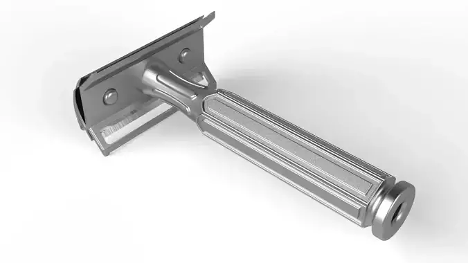 NOSTALGIC SHAVING BLADE Low-poly 3D model