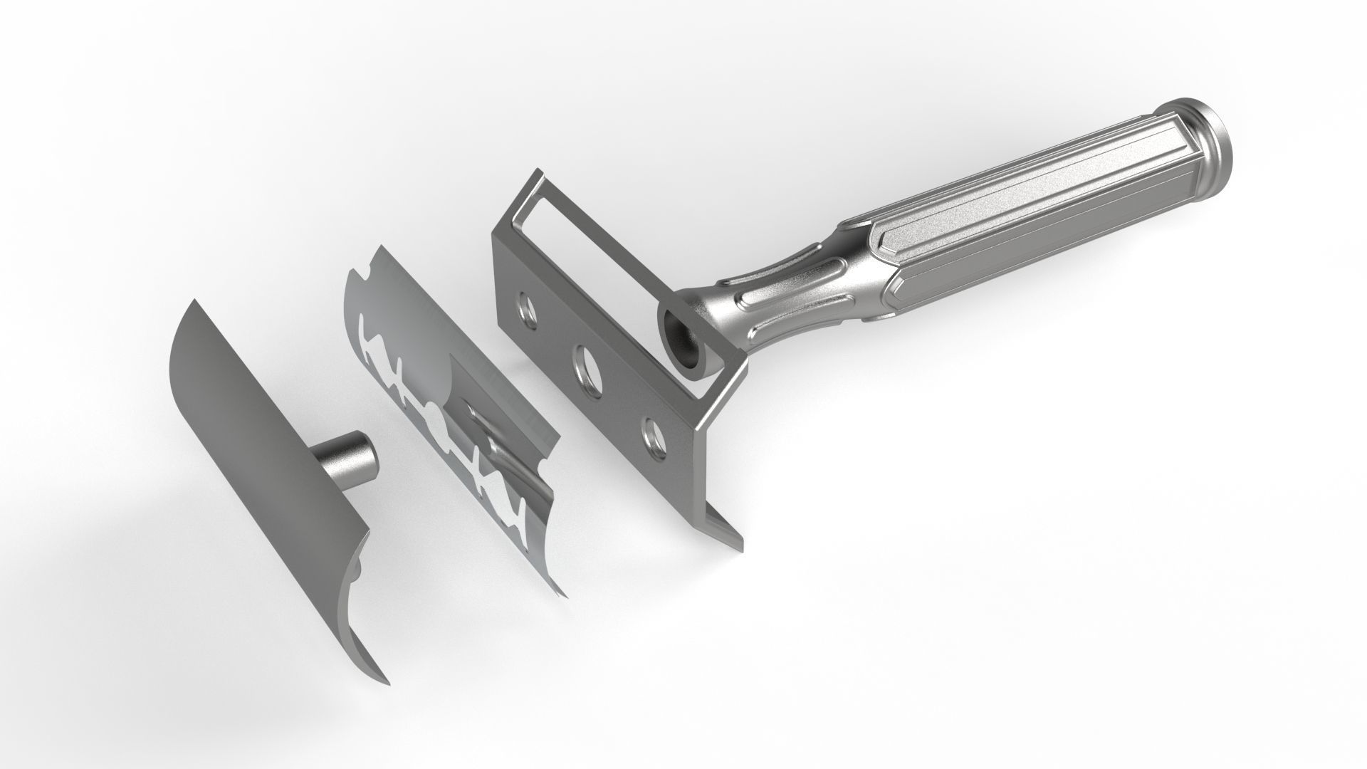 NOSTALGIC SHAVING BLADE Low-poly 3D model_6