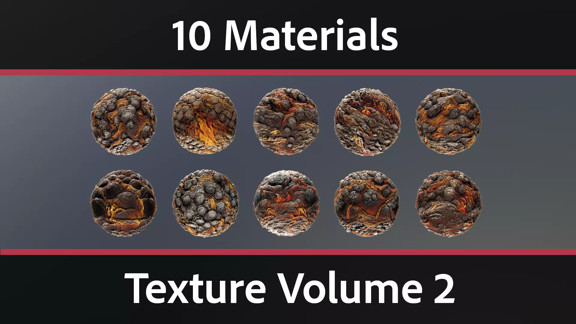 10 Materials Lava Seamless PBR Volume 2 Texture_0