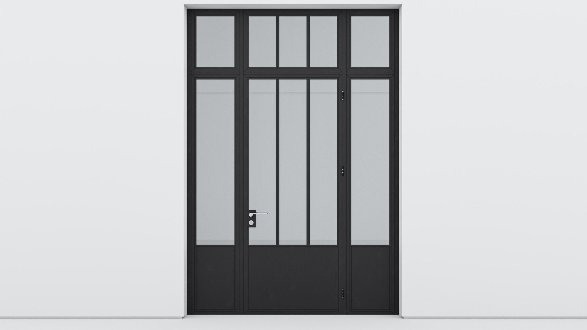 Aluminium door 182 3D model_2