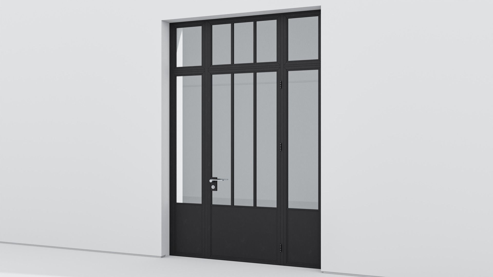 Aluminium door 182 3D model_3