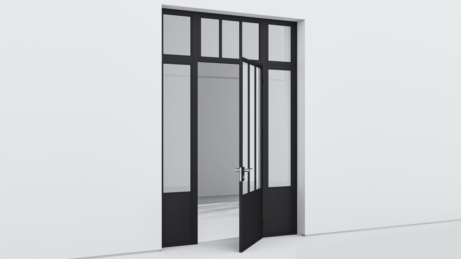 Aluminium door 182 3D model_1
