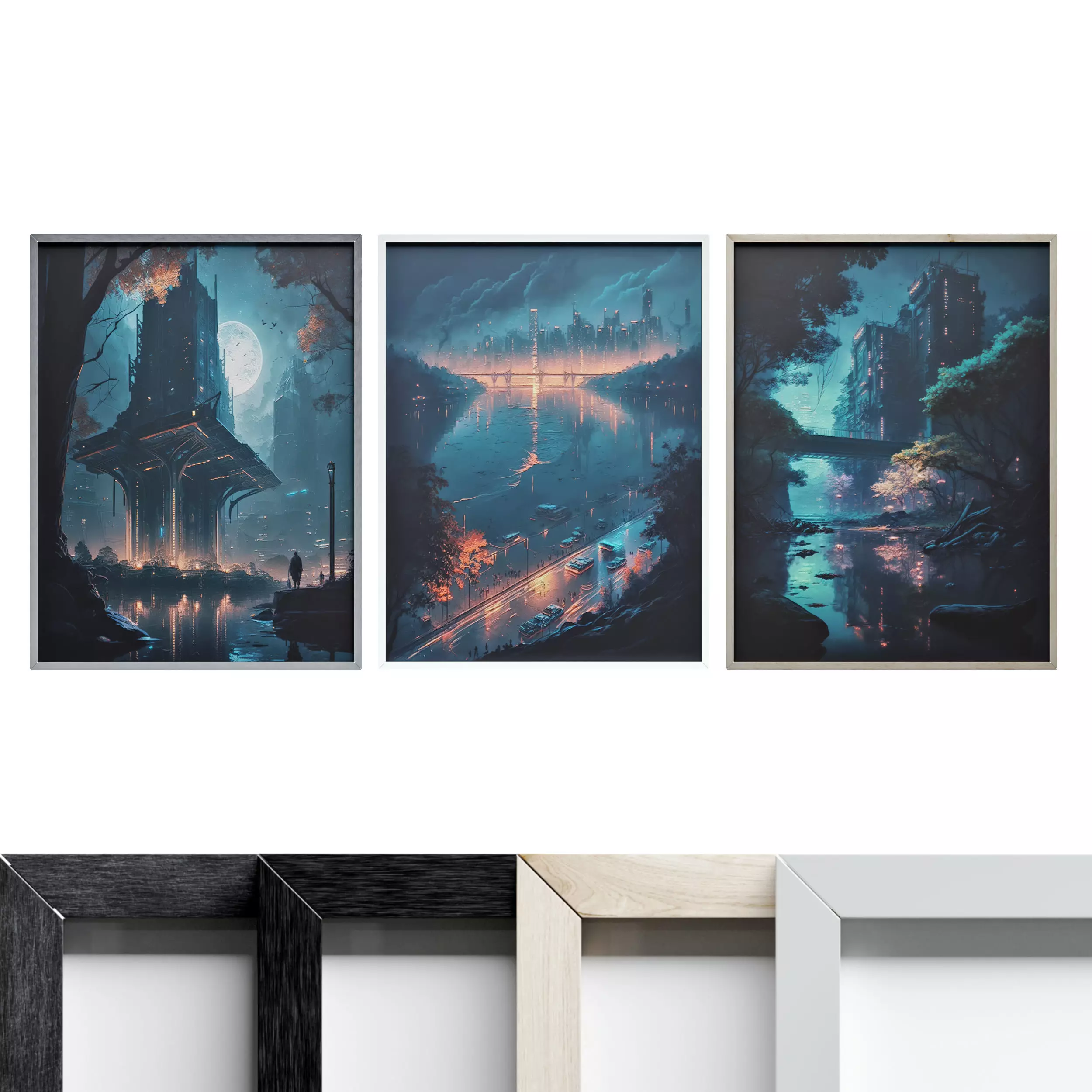 Pictures 7 ikea wall mirror Low-poly 3D model_0