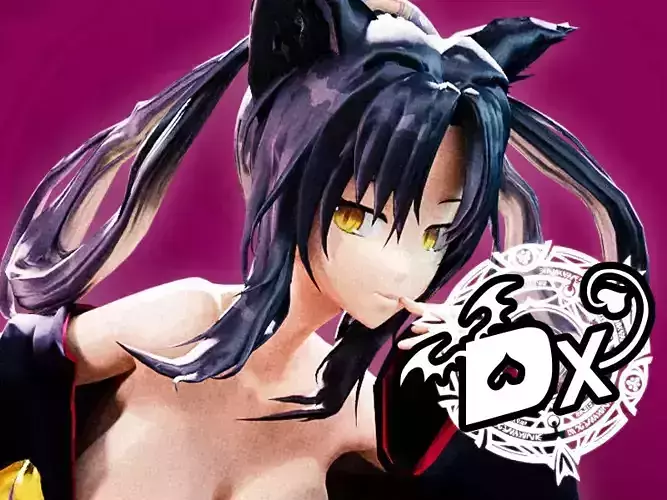 Highschool DxD - Kuroka Toujou MMD Model DELUXE Low-poly 3D model