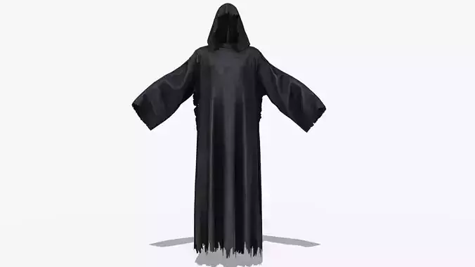Old Cloak dark Low-poly 3D model