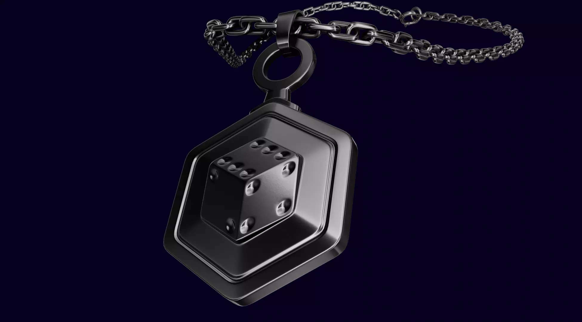Blender Geometry Node Necklace System Dice Necklace 3D model