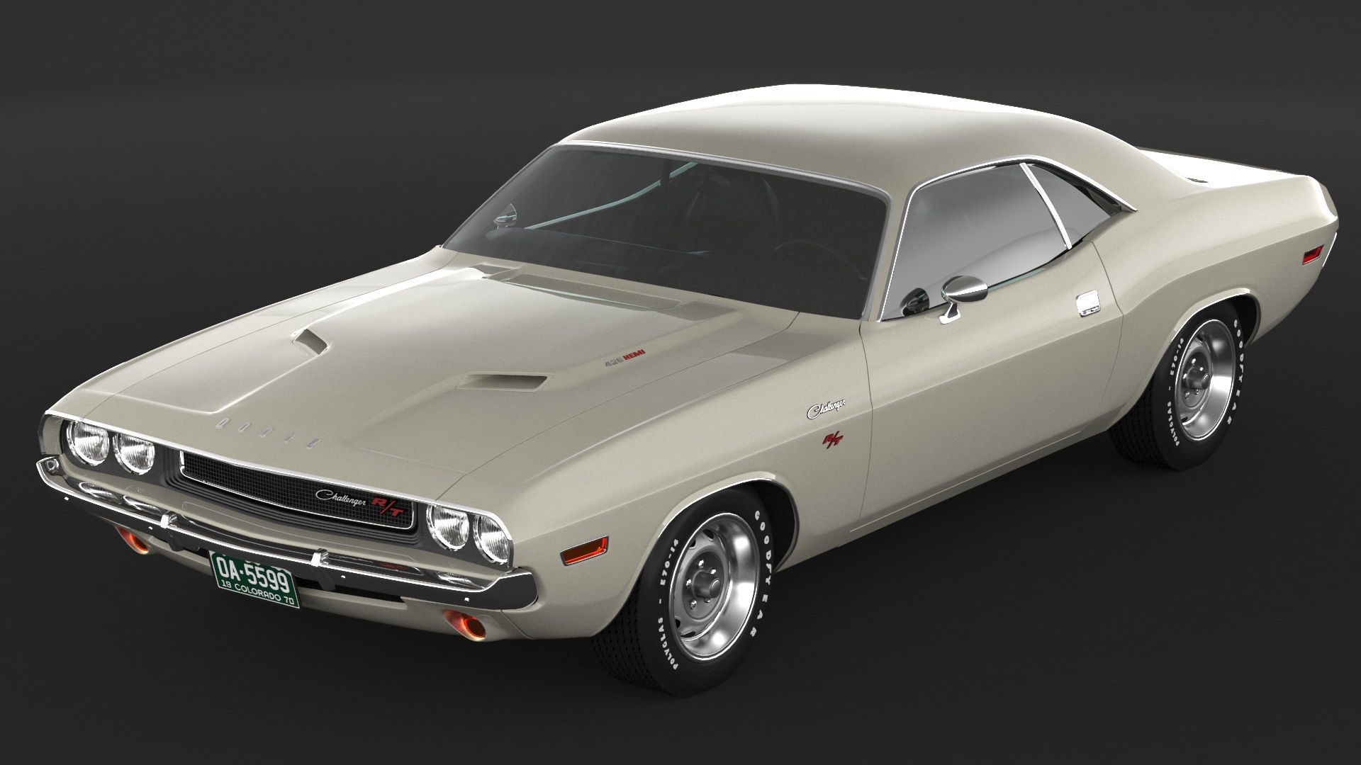 1970 Dodge Challenger RT 3D model_5