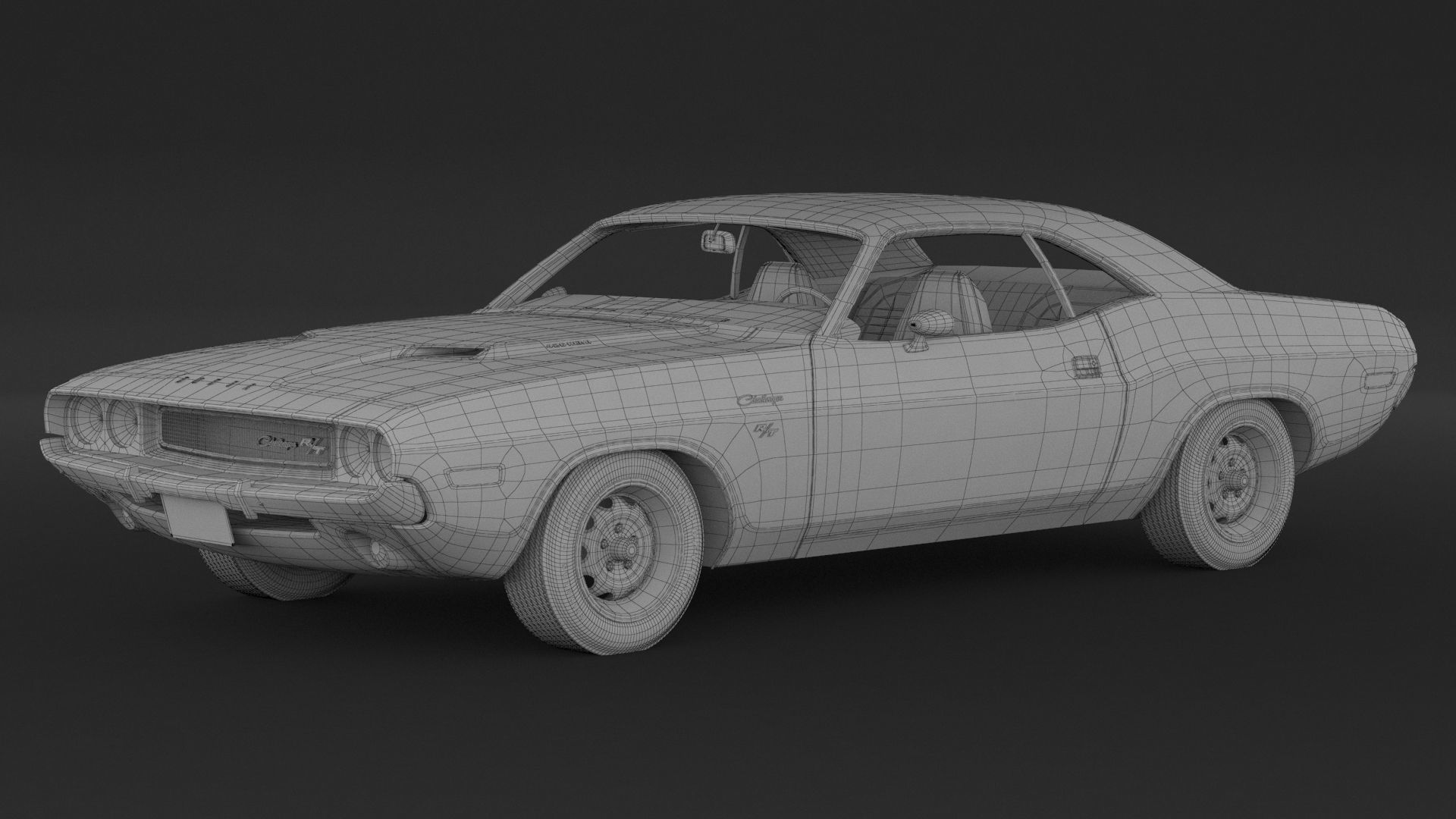 1970 Dodge Challenger RT 3D model_7