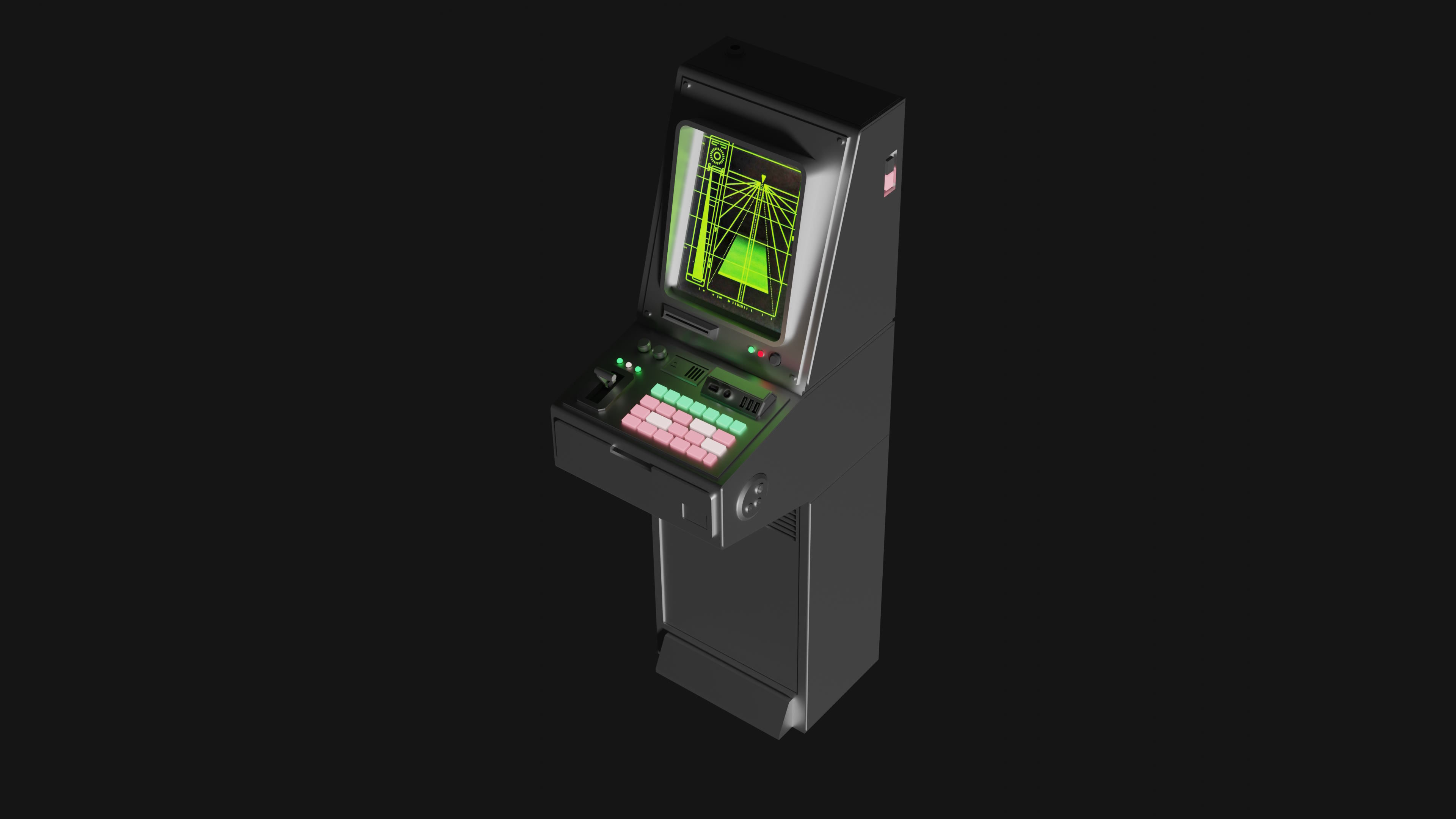 Retro Sci-Fi Computer Stations - Control Panels Kit - 5 Models   3D model_19