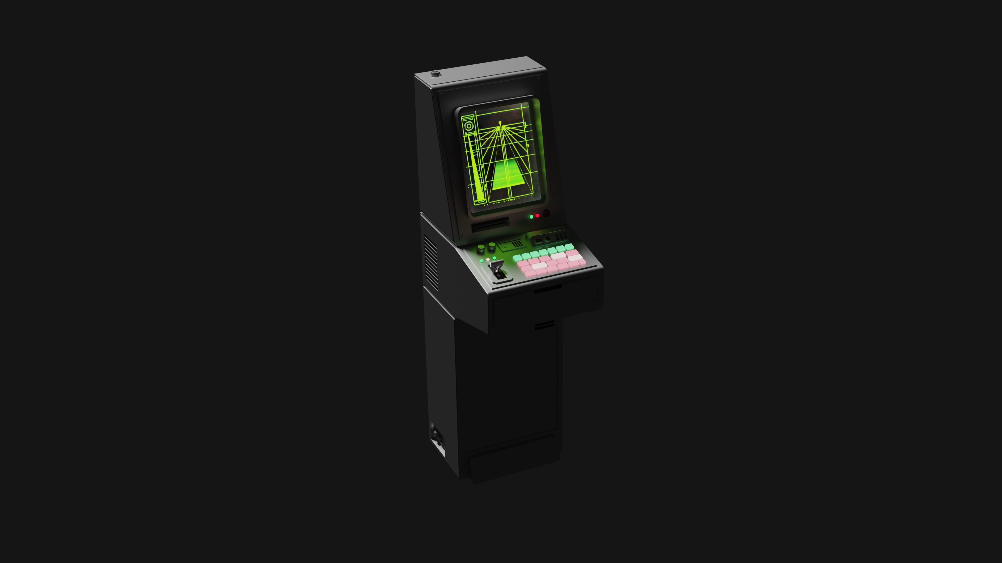 Retro Sci-Fi Computer Stations - Control Panels Kit - 5 Models   3D model_18