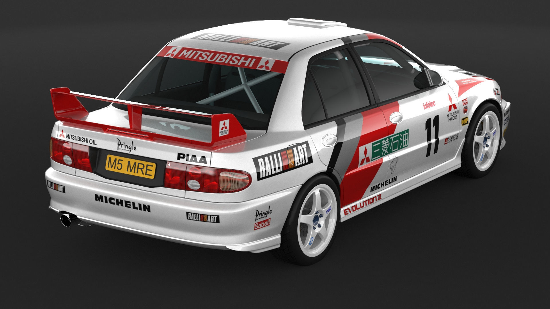 Mitsubishi Lancer Evolution 3 Rally Car 3D model | CGTrader