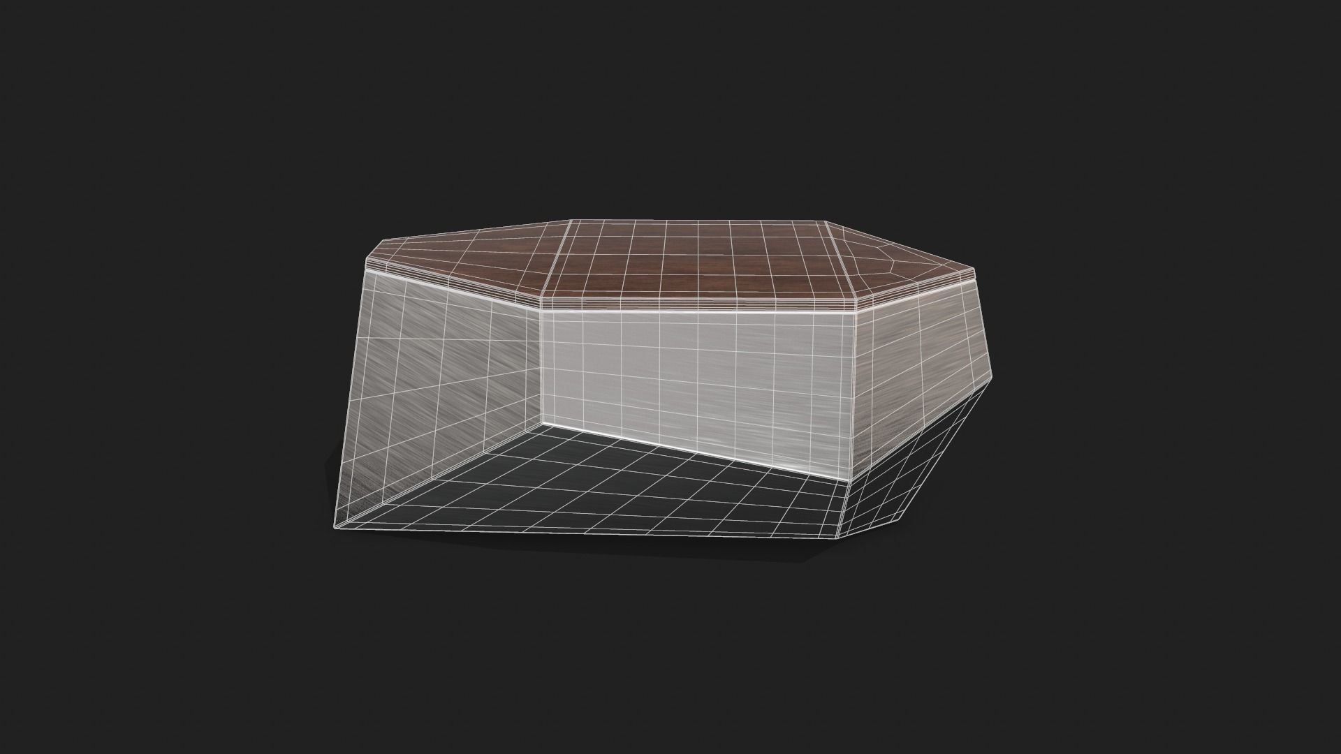 Modern Table Low-poly 3D model_3