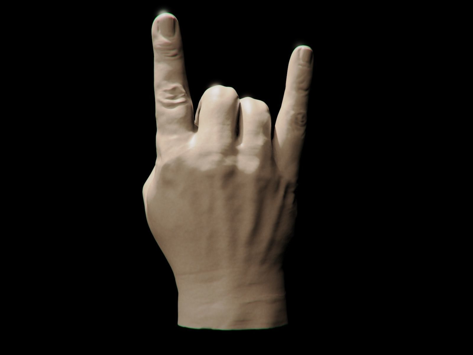 Rock On Pendant 3D print model_4
