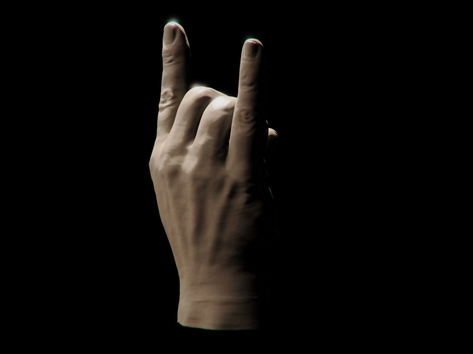 Rock On Pendant 3D print model_3