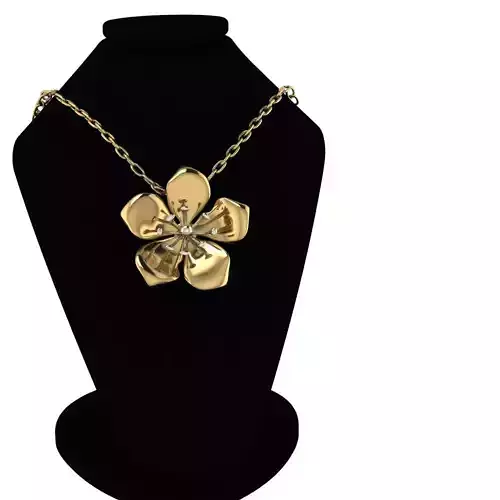Gold flower pendant