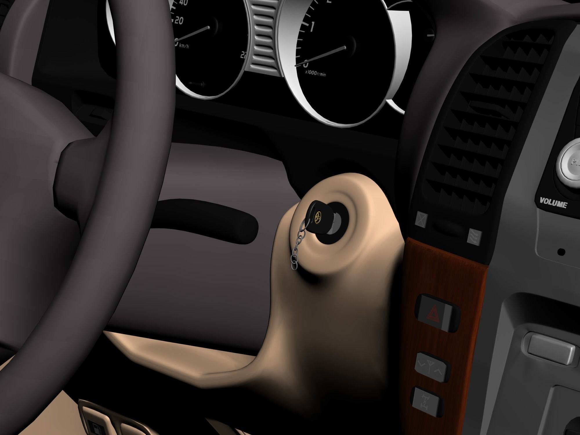 Toyota Land Cruiser J100 GXR 2004 high quality with engine 3D model_6