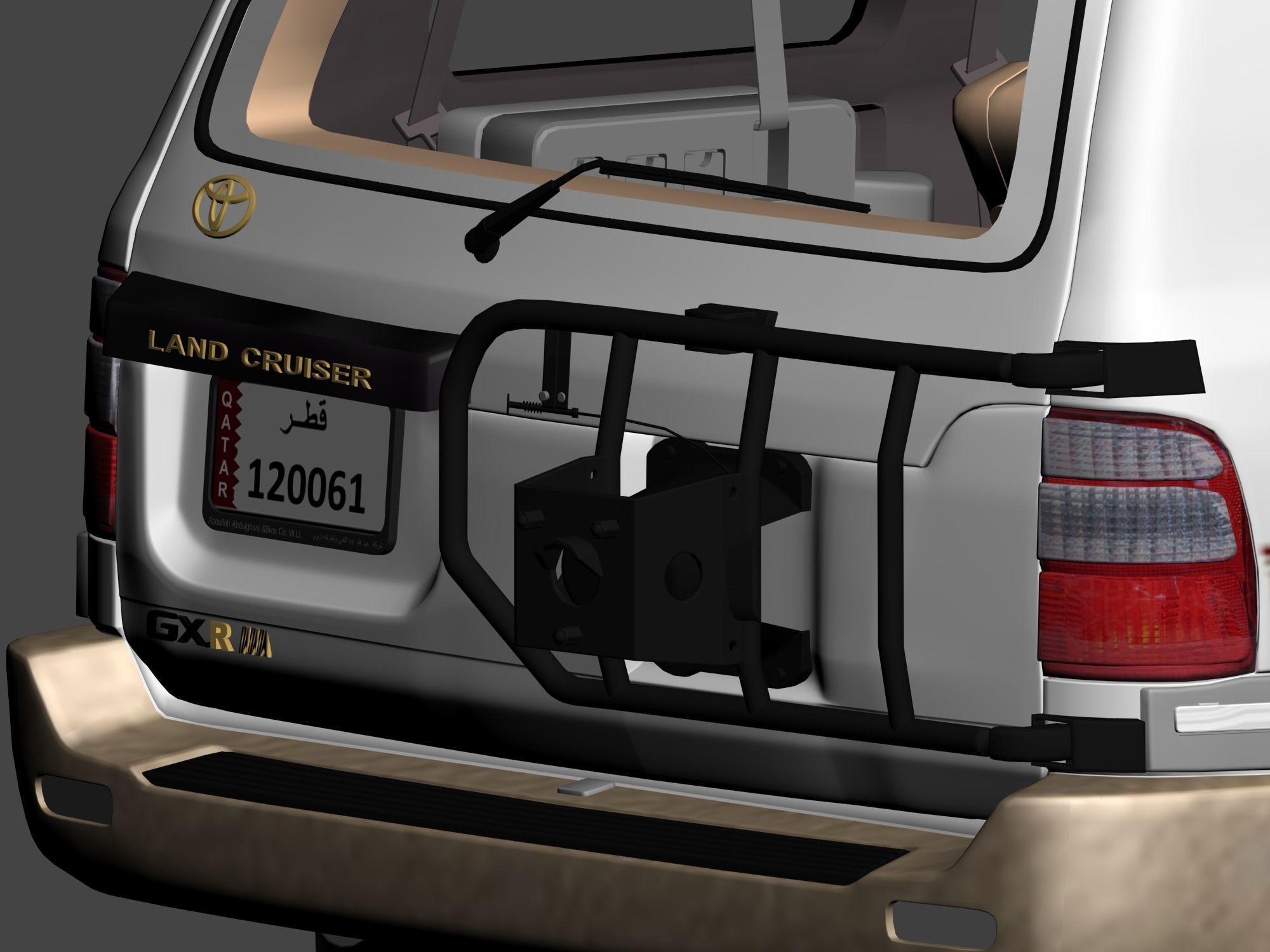 Toyota Land Cruiser J100 GXR 2004 high quality with engine 3D model_10