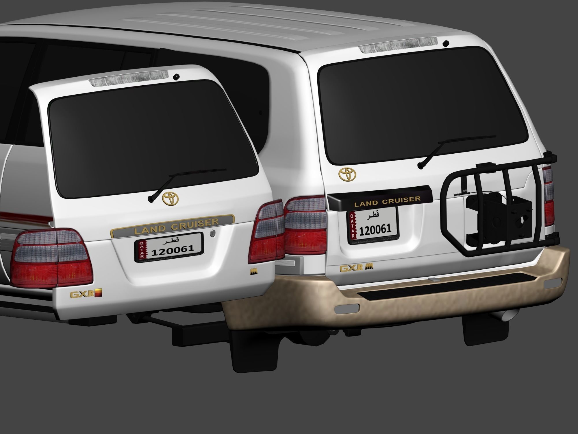 Toyota Land Cruiser J100 GXR 2004 high quality with engine 3D model_4