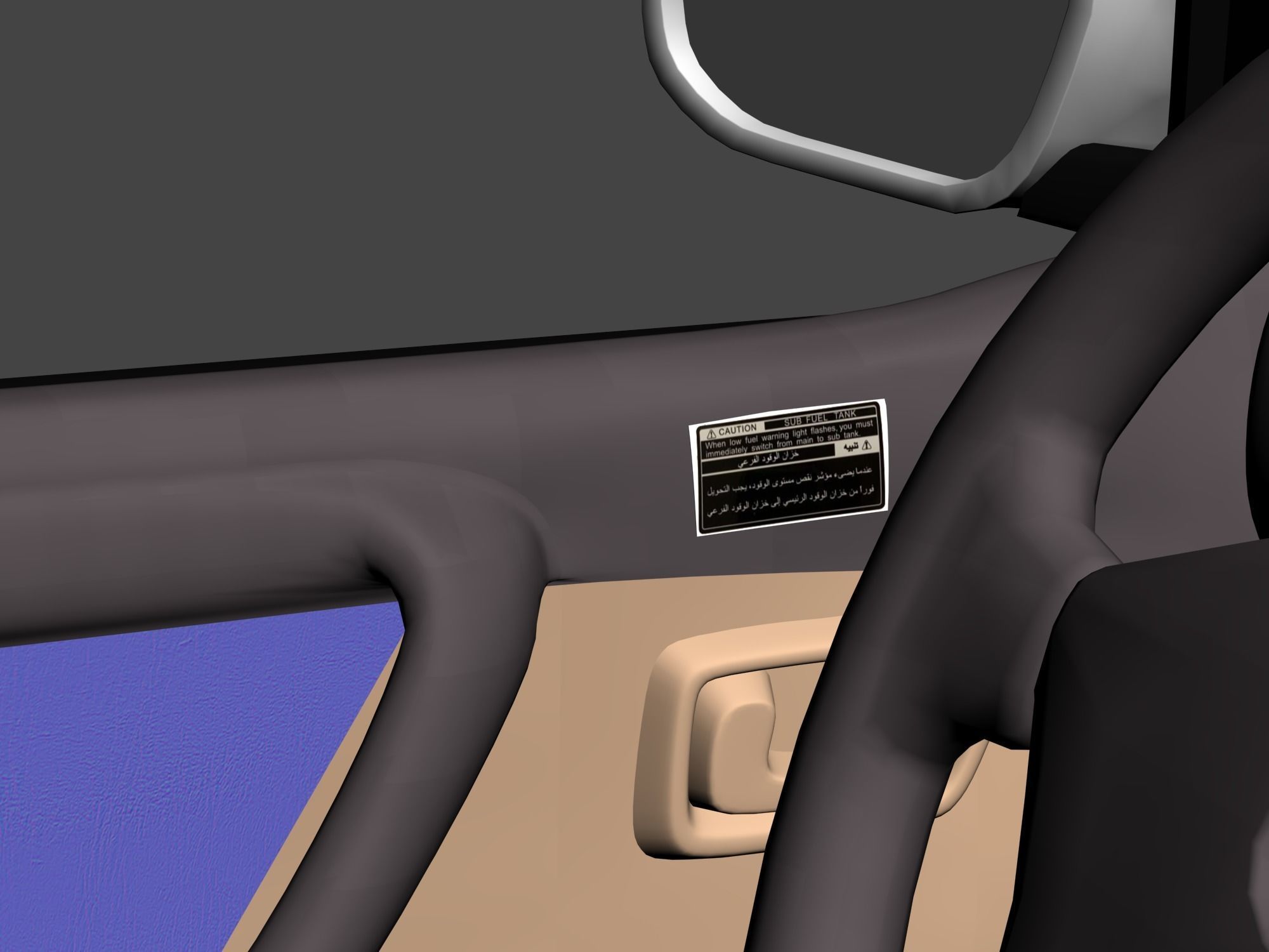 Toyota Land Cruiser J100 GXR 2004 high quality with engine 3D model_9