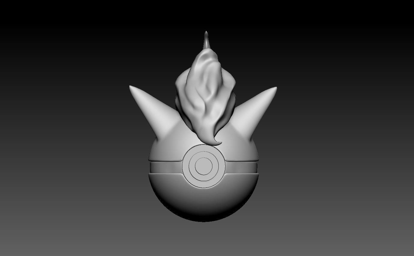 Pokemon Ponyta Pokeball 3D print model_2
