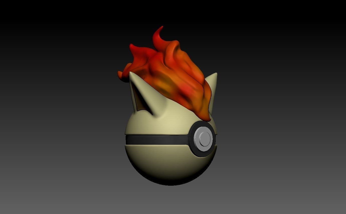 Pokemon Ponyta Pokeball 3D print model_3