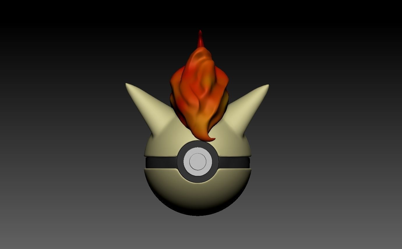 Pokemon Ponyta Pokeball 3D print model_1
