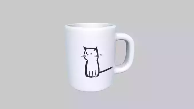 Cat Mug 3D model